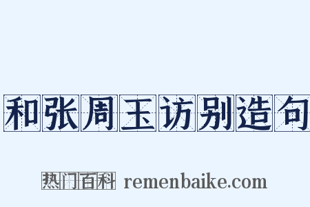 和张周玉访别造句是什么意思的图片